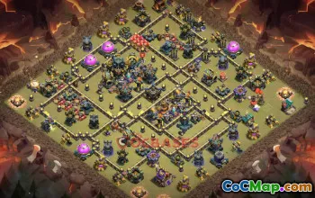 Town Hall 17 War Base with Copy Link #55369
