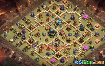 Town Hall 17 War Base with Copy Link #55371