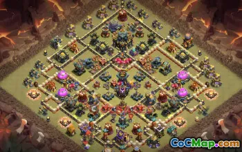 Town Hall 17 War Base with Copy Link #55373