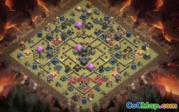 Town Hall 17 War Base with Copy Link #55541