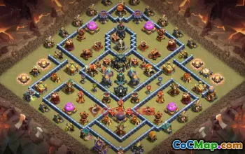 Town Hall 17 War Base with Copy Link #55545
