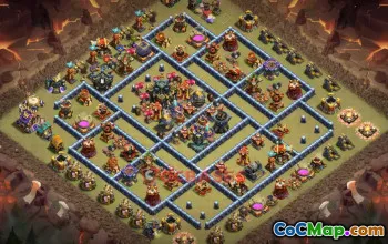 Town Hall 17 War Base with Copy Link #55548