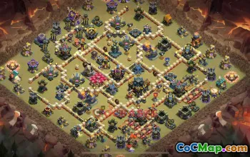 Town Hall 17 War Base with Copy Link #55549