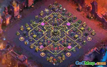 Town Hall 17 War Base -ZjX36 Layout #57145