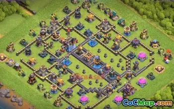 Town Hall 18 Hybrid Base with Copy Link #55609