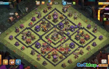 Town Hall 18 Hybrid Base with Copy Link #56781
