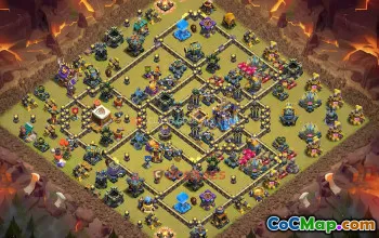 Town Hall 18 War Base with Copy Link #55626