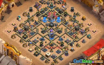 Town Hall 18 War Base with Copy Link #55630