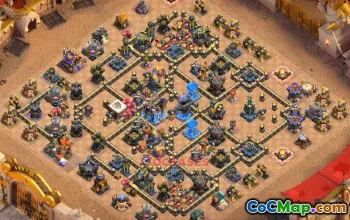 Town Hall 18 War Base with Copy Link #55636