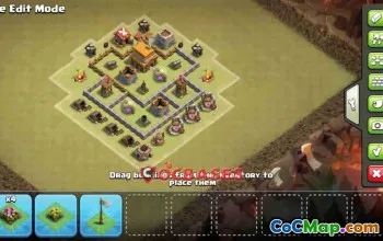 Town Hall 4 War Base: Anti 2 Stars & Compact Defense #22988