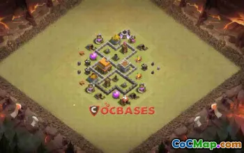 Town Hall 4 War Base: Anti 3 Stars, Compact & Effective #23951