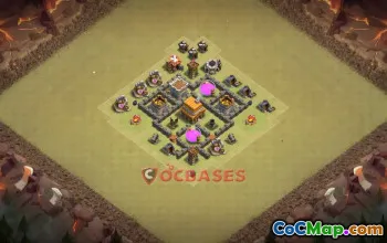 Town Hall 4 War Base - Clash of Clans Defense & Link #48982