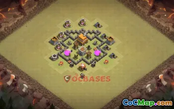 Town Hall 4 War Base | Clash of Clans War Strategies & Link #48980