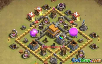 Town Hall 5 Base: Anti 3 Stars & Giants - Clash of Clans #24536