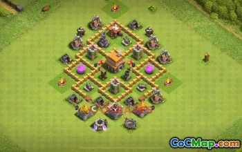 Town Hall 5 Farming Base | Clash of Clans Strategy (Copy Base) #48936