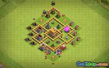 Town Hall 5 Farming Base | Clash of Clans TH5 Defense & Loot #48933