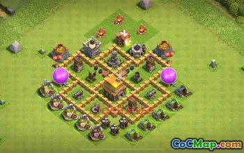 Town Hall 5 Farming Base with Copy Link #55869