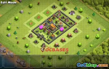Town Hall 5 Hybrid Base: Anti 2-Star & Balloon Defense #24288