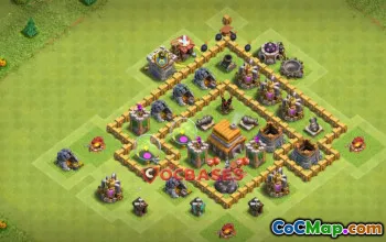Town Hall 5 Hybrid Base: Anti 3 Star | Clash of Clans Guide #20584