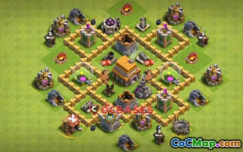 Town Hall 5 Hybrid Base: Anti 3 Star, Compact & Effective #21310
