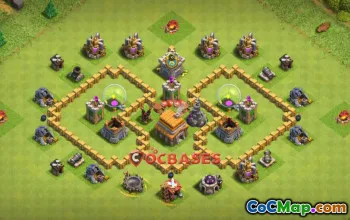 Town Hall 5 Hybrid Base: Anti 3-Star Strategy | CoC #20051