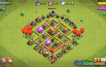 Town Hall 5 Hybrid Base | Clash of Clans Strategy & Link #48932