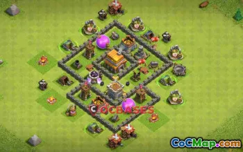 Town Hall 5 Trophy Base: Anti-Star, Asymmetric & Versatile #24386