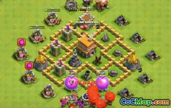 Town Hall 5 Trophy Base: Anti-Star & Symmetric Design 💗 #23334
