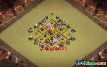 Town Hall 5 War Base - Anti 3 Star, Symmetric Design #24310