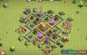 Town Hall 5 WAR Base | Clash of Clans War Defense Guide #51000