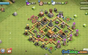 Town Hall 5 War Base Layout | Clash of Clans War Defense #48931