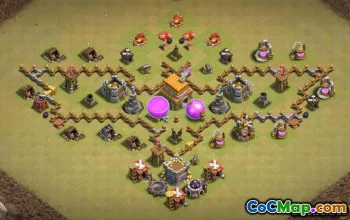 Radnice 6 Základní rozložení: zemědělství a hybridní mapy pro COC #14650