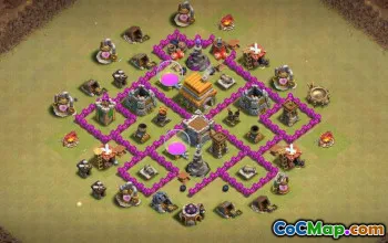 Town Hall 6 Układy bazy COC: Wojna, Farming & Trophy Maps #16169