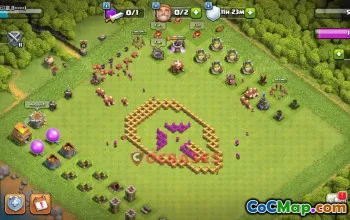 Town Hall 6 Fun Base: Ghost Face Design in Clash of Clans #18904
