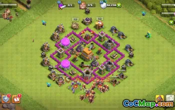 Town Hall 6 Hybrid Base | Clash of Clans Base Link #48919