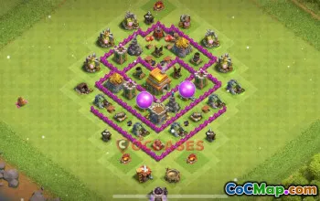 Town Hall 6 Trophy Base | Clash of Clans Anti-Giant Defense #48918