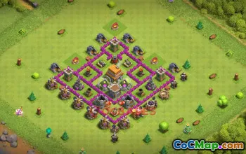 Town Hall 6 Trophy Base | Clash of Clans Defense & Link #50622