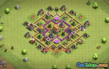 Town Hall 6 War Base | Clash of Clans Defense & Link #50999