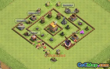 Town Hall 6 War Base – Clash of Clans TH6 War Layout & Link #48916