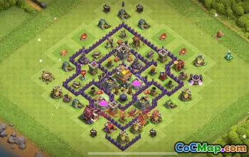 Town Hall 7 CWL Base – Clash of Clans CWL & CW Base Link #50575