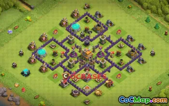 Town Hall 7 Hybrid Base - Anti 3 Stars & Farming Tactics #20242