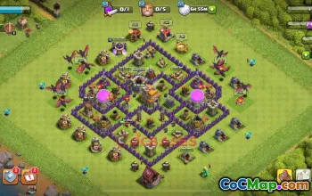 Town Hall 7 Hybrid Base | Clash of Clans | Base Link #50578