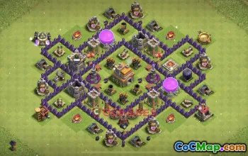 Town Hall 7 Hybrid Base: Symmetrical Trophy Defense Guide #19166