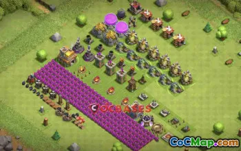 Town Hall 7 Progress Base for Easy Upgrades in Clash of Clans #24232
