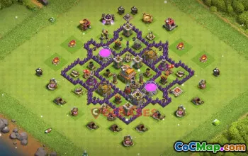 Town Hall 7 Trophy Base: Anti-Dragon Clash of Clans Guide #19400