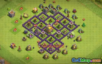 Town Hall 7 Trophy Base | Clash of Clans Top Design Link #50579