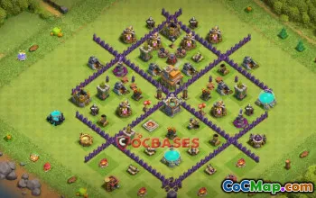 Town Hall 7 War Base - Anti 2 Stars Hybrid Layouts #21549