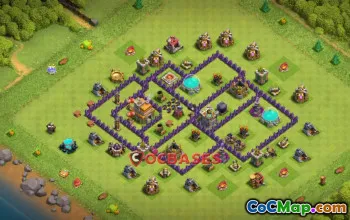 Town Hall 7 War Base - Anti 3 Stars & Compact Designs #21024