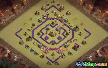 Town Hall 7 War Base - Clash of Clans Defense & Copy Link #50590