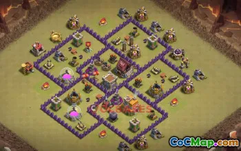 Town Hall 7 War Base - Clash of Clans Defense & Link #50580